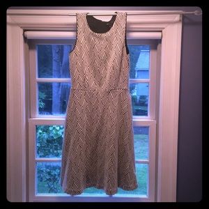 Black and cream  patterned dress